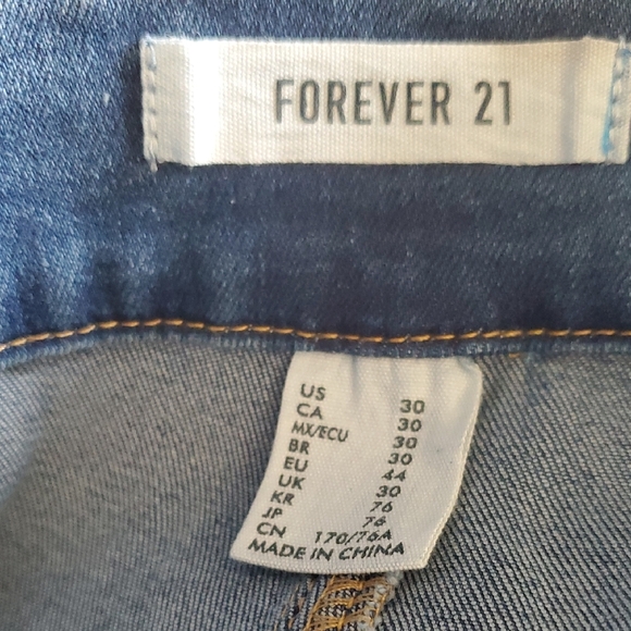 Forever 21 Blue Flare Wide Leg Jeans - Picture 8 of 15